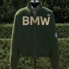 Kith for BMW Green Suede Zip-Up Coaches Jacket