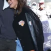 Knicks Mariska Hargitay Black Varsity Jacket