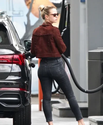 LA Mia Goth Burgundy Jacket