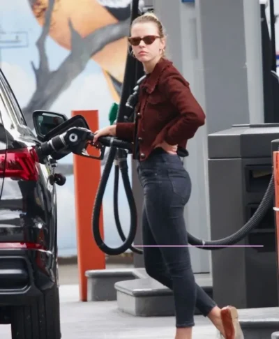 LA Mia Goth Burgundy Jacket