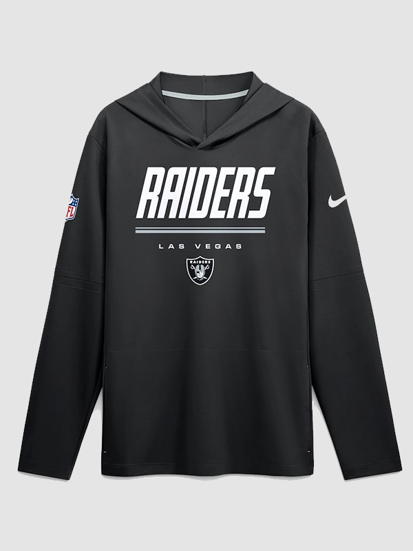 Las Vegas Raiders 2026 Sideline Long Sleeve Hooded T-Shirt