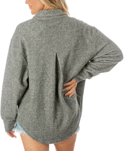 Las Vegas Raiders Gameday Couture Gray Shacket