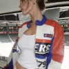 Lauren Kyle Oilers Racing Leather Jacket