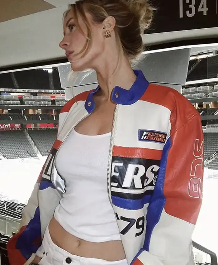 Lauren Kyle Oilers Racing Leather Jacket