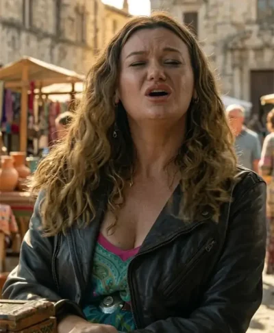 Leah McKendrick Voicemails For Isabelle 2026 Leather Jacket