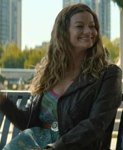 Leah McKendrick Voicemails For Isabelle 2026 Leather Jacket