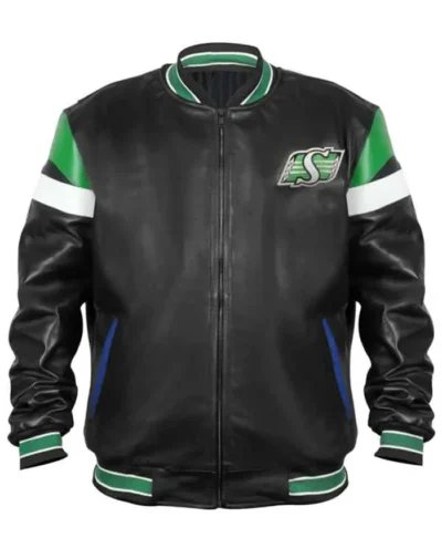 Leather Saskatchewan Roughriders Jacket