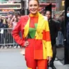 Lindsay Lohan Falling for Christmas Multi Color Blazer Coat