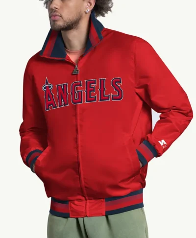 Los Angeles Angels Captain Red Varsity Jacket