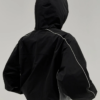 MR Winston Black Spray Hooded Jacket