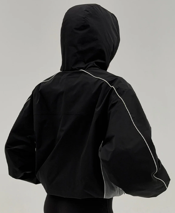 MR Winston Black Spray Hooded Jacket