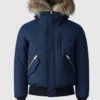 Mackage Men’s Dixon Fur Hood Down Bomber Jacket