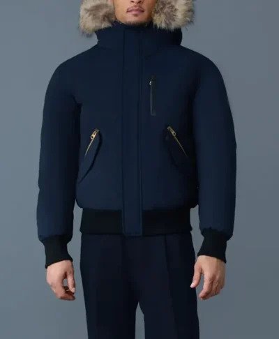 Mackage Men’s Dixon Fur Hood Down Bomber Jacket