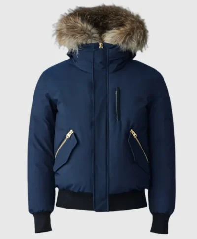 Mackage Men’s Dixon Fur Hood Down Bomber Jacket