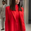 Mallory Beauty in Black Red Coat