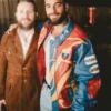 Maluma 2026 Live Performance Color-Block Leather Jacket