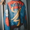 Maluma 2026 Live Performance Color-Block Leather Jacket