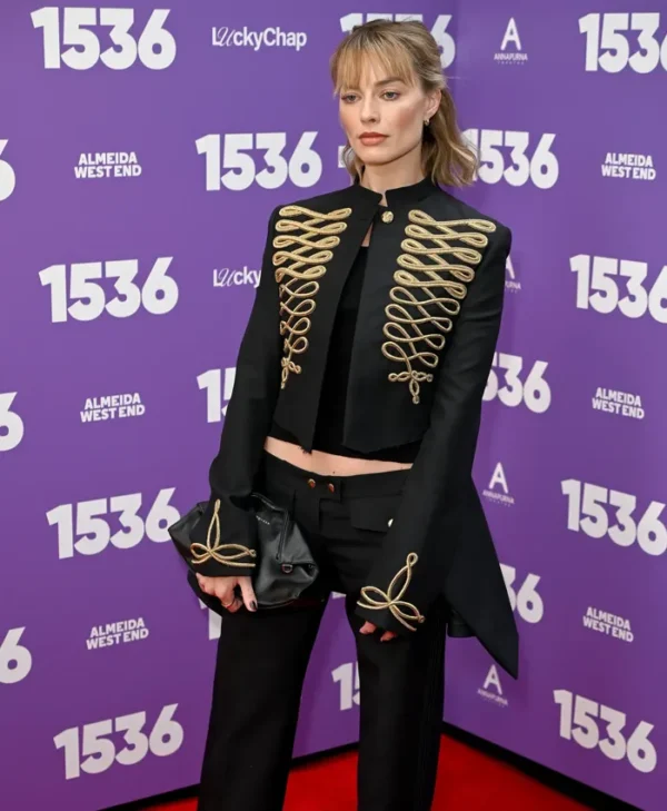 Margot Robbie Alexander McQueen Military Jacket