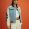 McLaren F1 Blue Varsity Bomber Jacket