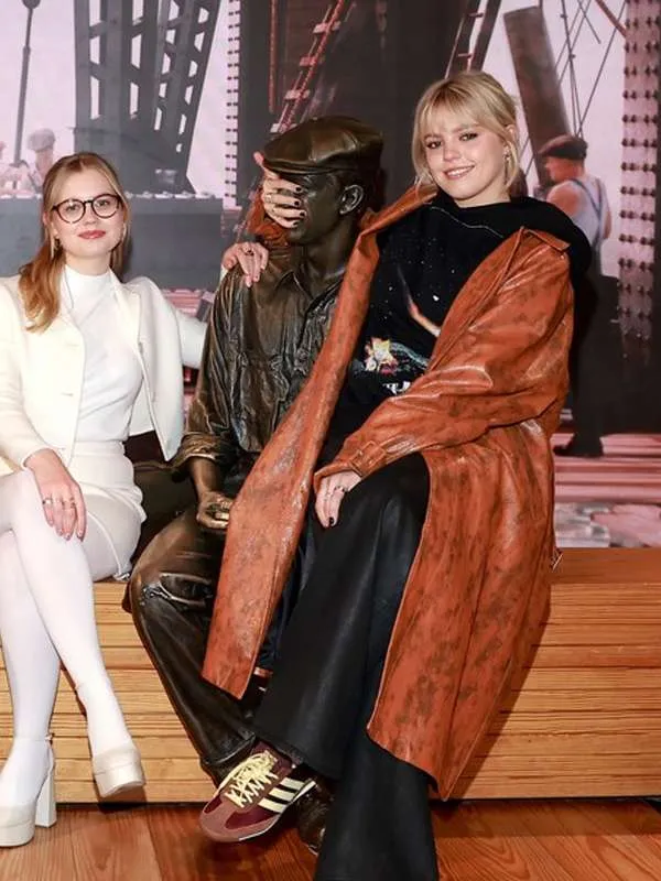 Mean Girls Renee Rapp Brown Leather Coat