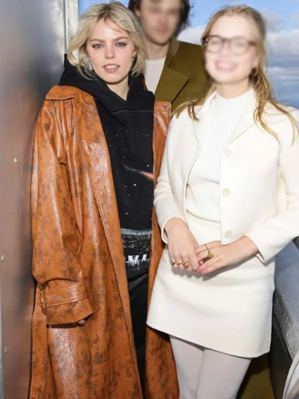Mean Girls Renee Rapp Brown Leather Coat