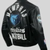 Memphis Grizzlies Modern Black Leather Bomber Varsity Jacket