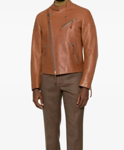 Men Tom Ford Brown Leather Jacket