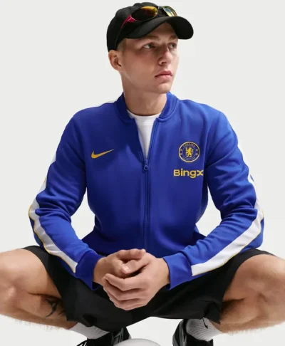 Men’s Chelsea Nike Strike Dri-FIT Blue Track Jacket