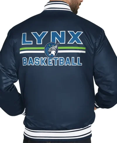 Men’s Minnesota Lynx Starter Navy Satin Varsity Jacket
