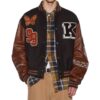 Mens Patched Varsity Jacket Chocolate Jackets Ksubi