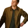 Mika Amonsen Boston Blue Brown Leather Jacket