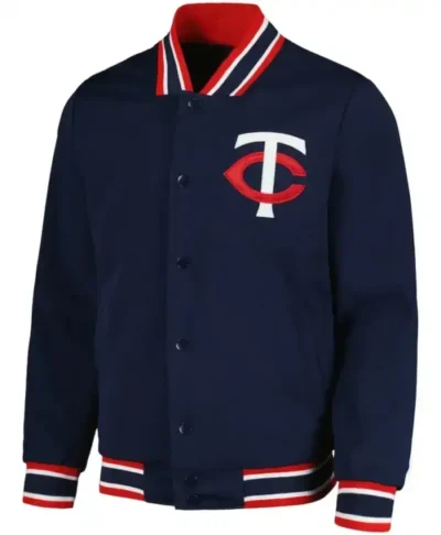 Minnesota Twins Starter Navy Wool Varsity Jacket