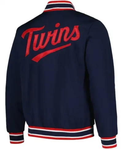 Minnesota Twins Starter Navy Wool Varsity Jacket