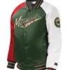 Minnesota Wild Green Satin Varsity Jacket
