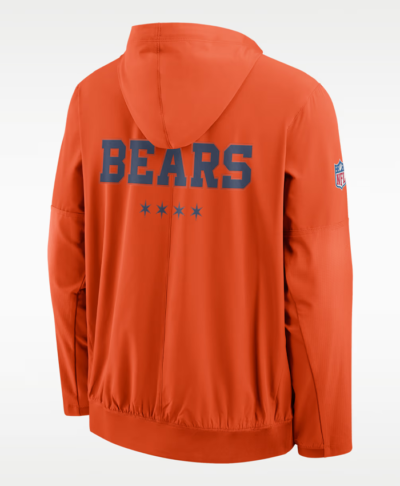 NFL Chicago Bears Rivalries Sideline Nike Hooded Anorak Jacket