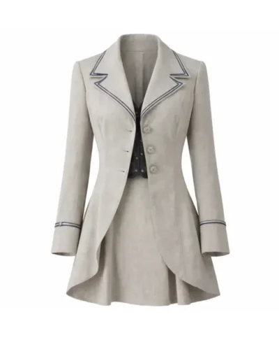 Natascha McElhone Young Sherlock Grey Coat 2026