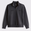 New England Patriots Abercrombie & Fitch Black Half-Zip Top Jacket