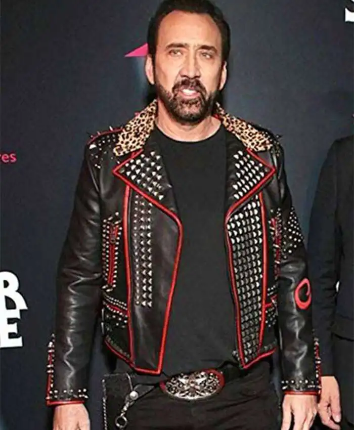 Nicolas Cage Color Out Of Space Black Leather Jacket