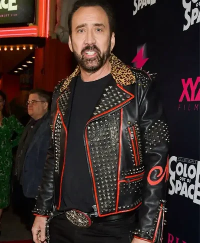 Nicolas Cage Color Out Of Space Black Leather Jacket