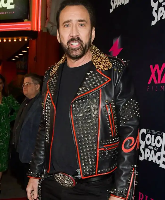 Nicolas Cage Color Out Of Space Black Leather Jacket