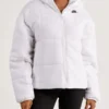 Nike Women’s White Hooded Puffer Jacket