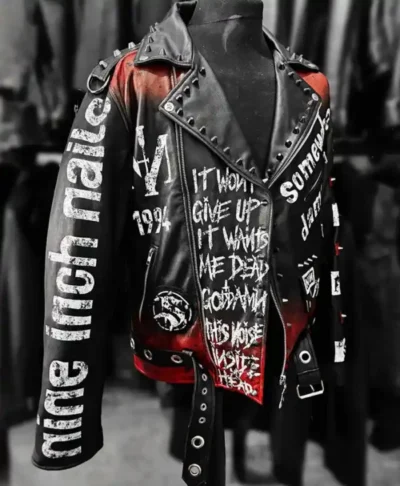 Nine Inch Nails Leather Biker Jacket