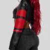 Not Like The REST Black Red Leather Moto Jacket