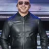 Now Party After Dark Tour Pitbull Black Leather Jacket
