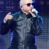 Now Party After Dark Tour Pitbull Black Leather Jacket
