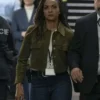 Nyla Harper The Rookie Green Suede Leather Jacket