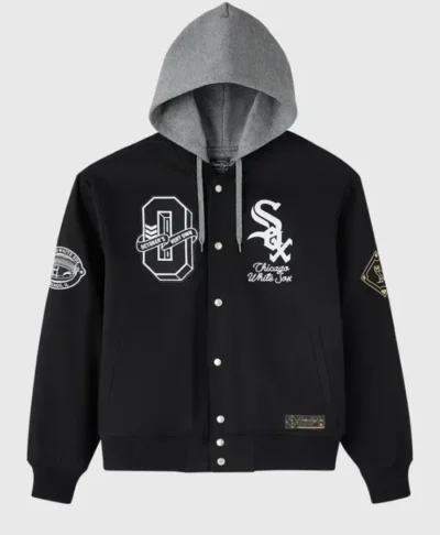 OVO Chicago White Sox Black Insulated Twill Bomber Jacket