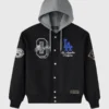 OVO Los Angeles Dodgers Black Insulated Twill Bomber Jacket