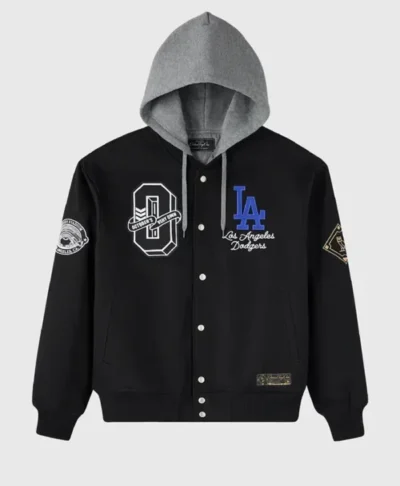 OVO Los Angeles Dodgers Black Insulated Twill Bomber Jacket