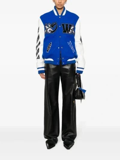 Off-White Royal Varsity Jacket